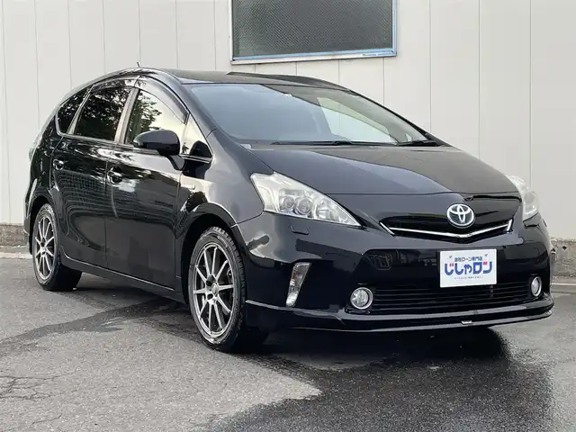 トヨタ プリウス α S ツーリングセレクション 福島県 2013(平25)年 11.8万km ブラック (株)IDOMが運営する【じしゃロン福島店】の自社ローン専用車両になります。こちらは現金またはオートローンご利用時の価格です。自社ローンご希望の方は別途その旨お申付け下さい/・社外エクリプスナビ（AM/FM/CD/DVD)/・バックカメラ/・ステアリングスイッチ/・ETC/・社外１７インチアルミ/・純正１７インチアルミタイヤ積込