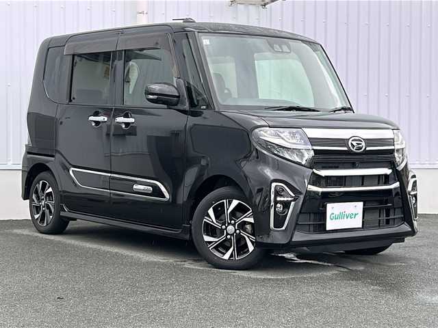ダイハツ タント カスタム X スタイルセレクション 三重県 2021(令3)年 2.8万km ブラックマイカメタリック 純正ナビ/両側パワースライドドア/前席シートヒーター/スペアキー/USB給電ポート/ウィンカーミラー/レーンキープアシスト/衝突軽減ブレーキ/コーナーセンサー/オートライト/LEDヘッドライト/シートリフター/ハーフレザーシート/ステアリングリモコン/サイド・リアスポイラー/リヤサンシェード/アイドリングストップ/電動格納ミラー/禁煙車