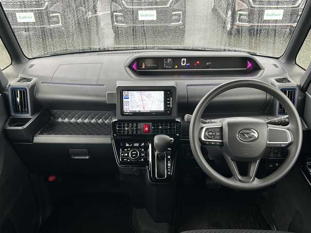 ダイハツ タント カスタム X スタイルセレクション 三重県 2021(令3)年 2.8万km ブラックマイカメタリック 純正ナビ/両側パワースライドドア/前席シートヒーター/スペアキー/USB給電ポート/ウィンカーミラー/レーンキープアシスト/衝突軽減ブレーキ/コーナーセンサー/オートライト/LEDヘッドライト/シートリフター/ハーフレザーシート/ステアリングリモコン/サイド・リアスポイラー/リヤサンシェード/アイドリングストップ/電動格納ミラー/禁煙車