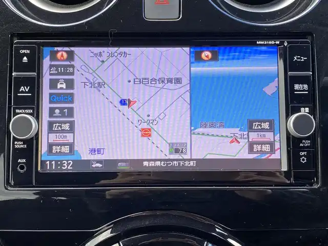 日産 ノート e－パワー X FOUR 青森県 2019(平31)年 11.9万km ブリリアントシルバー ４WD/純正ナビ/フルセグTV/CD/DVD/BT/バックカメラ/全周囲カメラ/デジタルインナーミラー/ETC/ドライブレコーダー/オートライト/LEDヘッドライト/衝突被害軽減システム/レーンアシスト/15インチ純正AW/純正フロアマット