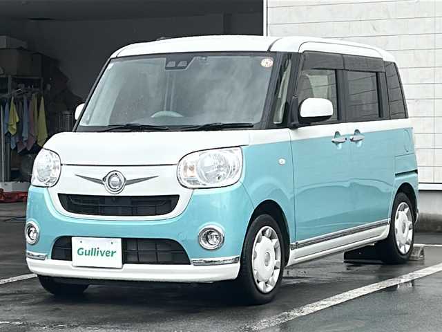 ダイハツ ムーヴ キャンバス X メイクアップ リミテッド SAⅢ 静岡県 2019(令1)年 5.4万km Ｌグリーン /純正8インチナビ/地デジTV//純正CD/DVD/Bluetooth//バック/全周囲カメラ//両側パワースライドドア//スマートアシストIII//オートハイビーム//アイドリングストップ//ドライブレコーダー//スマートキー//スペアキー//保証書//取説