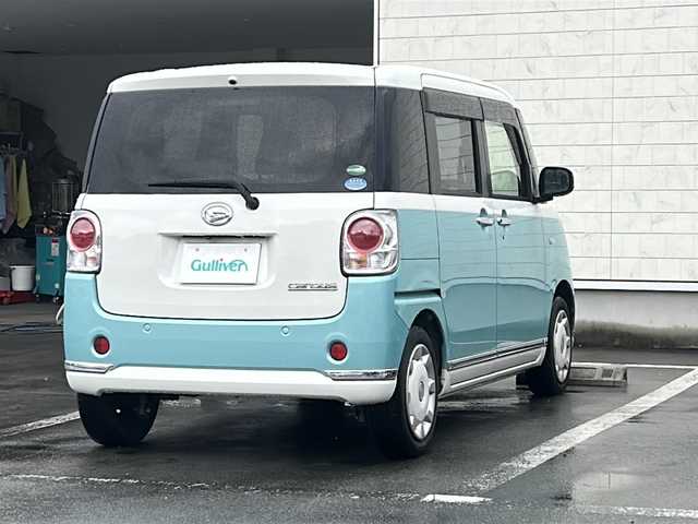 ダイハツ ムーヴ キャンバス X メイクアップ リミテッド SAⅢ 静岡県 2019(令1)年 5.4万km Ｌグリーン /純正8インチナビ/地デジTV//純正CD/DVD/Bluetooth//バック/全周囲カメラ//両側パワースライドドア//スマートアシストIII//オートハイビーム//アイドリングストップ//ドライブレコーダー//スマートキー//スペアキー//保証書//取説