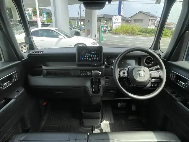 ホンダ Ｎ ＢＯＸ カスタム ターボ 熊本県 2025(令7)年 0.1万km クリスタルブラックパール ディスプレーオーディオ/【Bluetooth/SD/AVX/USB】/バックカメラ/両側パワースライドドア/ホンダセンシング/レーダークルーズコントロール/衝突軽減ブレーキ/レーンキープアシスト/革調シートカバー/シートヒーター/パドルシフト/純正15インチAW/ETC/オートLEDヘッドライト/ウィンカーミラー/プッシュスタート/横滑り防止/ABS/盗難防止装置