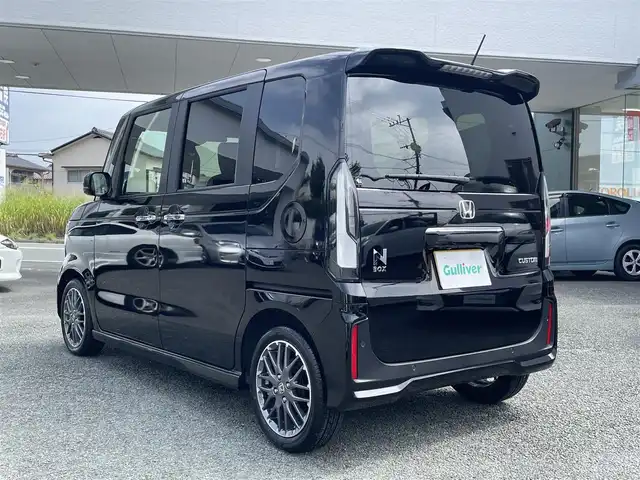 ホンダ Ｎ ＢＯＸ カスタム ターボ 熊本県 2025(令7)年 0.1万km クリスタルブラックパール ディスプレーオーディオ/【Bluetooth/SD/AVX/USB】/バックカメラ/両側パワースライドドア/ホンダセンシング/レーダークルーズコントロール/衝突軽減ブレーキ/レーンキープアシスト/革調シートカバー/シートヒーター/パドルシフト/純正15インチAW/ETC/オートLEDヘッドライト/ウィンカーミラー/プッシュスタート/横滑り防止/ABS/盗難防止装置