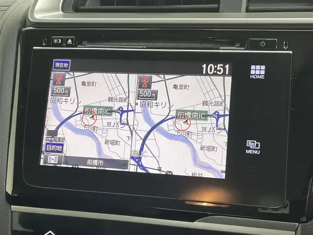 ホンダ フィット ハイブリット Lパッケージ 群馬県 2014(平26)年 9.8万km クリスタルブラックパール 純正７インチナビ　バックカメラ　クルーズコントロール　衝突軽減ブレーキ　ＬＥＤヘッドライト　ドライブレコーダー　オートライト　プッシュスタート　ＥＴＣ　電動格納ミラー　純正アルミ１５インチ　禁煙