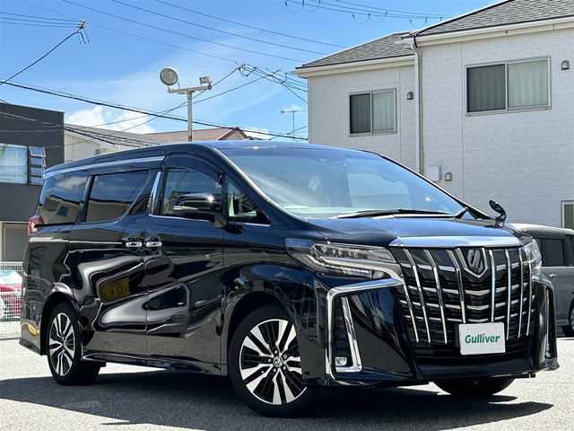トヨタ アルファード S Cパッケージ 兵庫県 2021(令3)年 2.6万km ブラック 純正10.5インチナビ/純正12.1インチ後席モニター（リモコン有）/デジタルインナーミラー/ベンチレーションシート/パワーハッチバック/ドライブレコーダー/ハンドルヒーター/バックカメラ/LEDヘッドライト/オートハイビーム/ETC2.0/レザーシート黒/アダプティブクルーズコントロール/衝突軽減ブレーキ/フルセグTV/取扱説明書/保証書