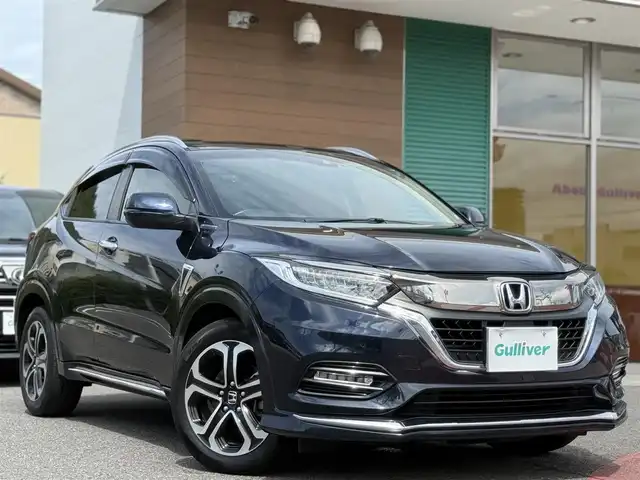 ホンダ ヴェゼル ハイブリッド Z ホンダセンシング 香川県 2018(平30)年 5万km ミッドナイトブルービームM 社外SDナビ/フルセグ/CD/DVD/Bluetooth/バックカメラ/ホンダセンシング/レーダークルーズ/ハーフレザーシート/シートヒーター/ーフレール/コーナーセンサー/LEDヘッドライト/ETC