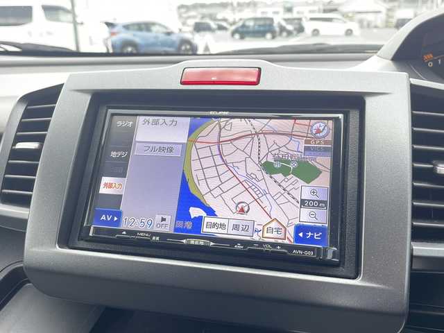 ホンダ フリード Gエアロ Lパッケージ 島根県 2008(平20)年 8.8万km プレミアムブラキッシュパール 社外ナビ（AVN-G03）/フルセグTV/無限グリル/片側パワースライドドア/バックカメラ/ETC/ステアリングスイッチ/スマートキー/スペアキー/オートエアコン/HIDヘッドライト/レザー調シートカバー/17インチ社外AW/社外足回り