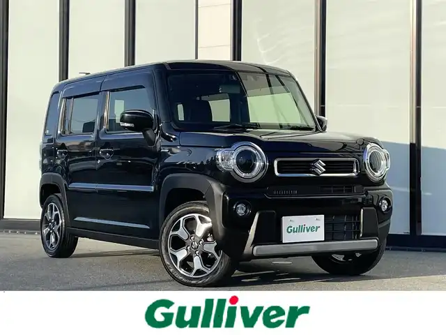 スズキ ハスラー HYBRID X 大阪府 2020(令2)年 2.9万km ブルーイッシュブラックパール3 スズキセーフティサポート/・デュアルカメラブレーキーサポート/・レーンキープアシスト/・クリアランスソナー/・横滑り防止装置/社外ナビ　KENWOODナビ/・Bluetooth/フルセグTV/CD/DVD/SMARTUSEN/　ラジオ/主要装備/・バックカメラ/・アイドリングストップ/・D+Nシートヒーター/・ステアリングスイッチ/・純正フロアマット/・純正AW/・LEDヘッドライト/・革巻きステアリングホイール/・フルフラット/・ETC