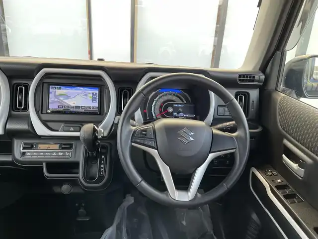 スズキ ハスラー HYBRID X 大阪府 2020(令2)年 2.9万km ブルーイッシュブラックパール3 スズキセーフティサポート/・デュアルカメラブレーキーサポート/・レーンキープアシスト/・クリアランスソナー/・横滑り防止装置/社外ナビ　KENWOODナビ/・Bluetooth/フルセグTV/CD/DVD/SMARTUSEN/　ラジオ/主要装備/・バックカメラ/・アイドリングストップ/・D+Nシートヒーター/・ステアリングスイッチ/・純正フロアマット/・純正AW/・LEDヘッドライト/・革巻きステアリングホイール/・フルフラット/・ETC