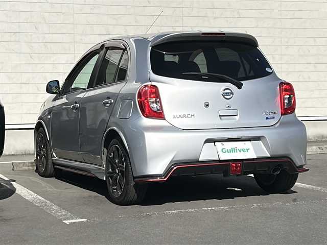 日産 マーチ ニスモ 静岡県 2014(平26)年 7.4万km ブリリアントシルバー /純正ナビ/地デジTV//純正CD/DVD/Bluetooth//バックカメラ//純正16インチAW//スマートキー//オートライト//ETC//ディスチャージ