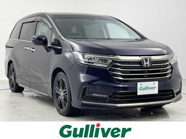 ホンダ オデッセイ ハイブリッド e:HEVアブソルート EX 茨城県 2022(令4)年 4.6万km プレミアムヴィーナスブラックP 純正１０インチナビ/マルチビューカメラシステム/スマートパーキングアシスト/衝突軽減ブレーキ/レーダークルーズコントロール/路外逸脱抑制機能/ブラインドスポットインフォメーション/パーキングセンサー/パワーバックドア/両側パワースライドドア/シートヒーター/ビルトインＥＴＣ2.0/ドライブレコーダー/HDMI＆USB入力端子/アクセサリーソケット