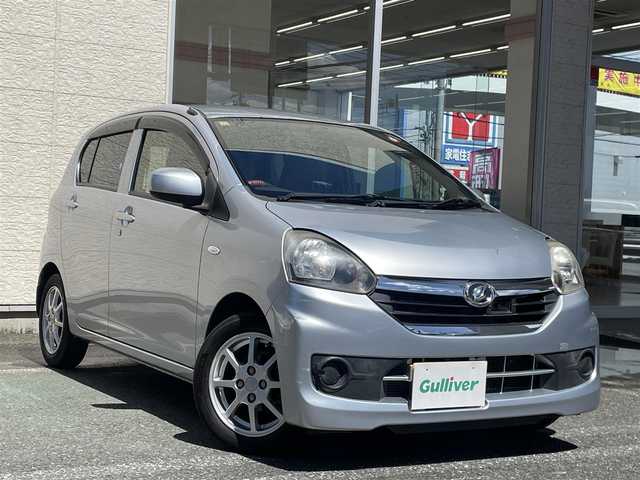 ダイハツ ミラ イース X SA 埼玉県 2014(平26)年 4.1万km ブライトシルバーメタリック /社外メモリナビ//ワンセグTV//ETC//キーレス//衝突軽減ブレーキ//Wエアバッグ//ABS//横滑り防止装置//ecoアイドル//プライバシーガラス//ドアバイザー//純正14インチAW//新車時保証書//取扱説明書//スペアキー
