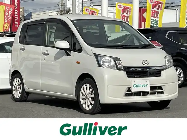 ダイハツ ムーヴ L スマートセレクション SA 群馬県 2014(平26)年 6.1万km パールホワイトⅢ 純正オーディオ/AM・FM・CD・AUX/横滑り防止装置/衝突軽減ブレーキ/アイドリングストップ/電動格納ミラー/取説・保証書/リモコンキー