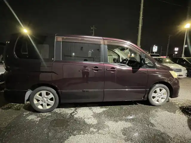 日産 セレナ ハイウェイスター 神奈川県 2008(平20)年 10.5万km パープル ワンオーナー/ビルトインETC/フリップダウンモニター/前ドライブレコーダー/スペアキー一本/本革巻きステアリング/両側パワースライドドア/バックカメラ