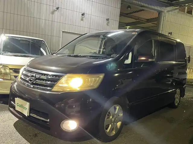 日産 セレナ ハイウェイスター 神奈川県 2008(平20)年 10.5万km パープル ワンオーナー/ビルトインETC/フリップダウンモニター/前ドライブレコーダー/スペアキー一本/本革巻きステアリング/両側パワースライドドア/バックカメラ