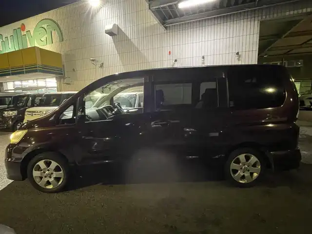 日産 セレナ ハイウェイスター 神奈川県 2008(平20)年 10.5万km パープル ワンオーナー/ビルトインETC/フリップダウンモニター/前ドライブレコーダー/スペアキー一本/本革巻きステアリング/両側パワースライドドア/バックカメラ