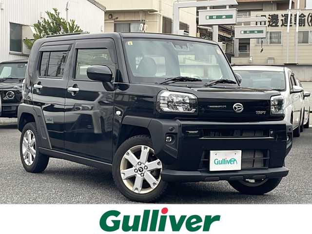 ダイハツ タフト G 東京都 2023(令5)年 1.6万km ブラックマイカメタリック ワンオーナー/純正メモリナビ/CD/DVD/BT/フルセグテレビ/バックカメラ/アイドリングストップ/ガラスルーフ/ドアバイザー/プッシュスタート/ETC/D/Nシートヒーター/オートホールドブレーキ/USBポート/ルーフレール/前後コーナーセンサー/前方ドラレコ/4WD