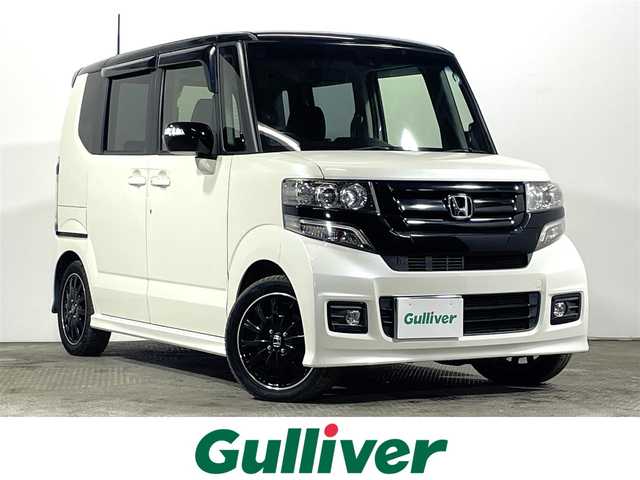 ホンダ Ｎ ＢＯＸ カスタム G ターボ Lパッケージ 大阪府 2015(平27)年 2.3万km プレミアムホワイトパールⅡ 純正ナビ(フルセグ/DVD再生/Bluetooth) 衝突軽減 両側パワースライドドア バックカメラ ETC クルコン ハーフレザー オートライト スマートキー プッシュスタート 電格ミラー USB