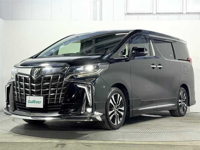 トヨタ アルファード S Cパッケージ 大阪府 2018(平30)年 3.8万km ブラック モデリスタエアロ　黒革シート　純正ナビＴＶ　後席モニター　パワーシート／ヒーター／エアコン　電動リアゲート　ハンドルヒーター　衝突軽減　レーダーＣ　クリアランスソナー　トヨタセーフティセンス