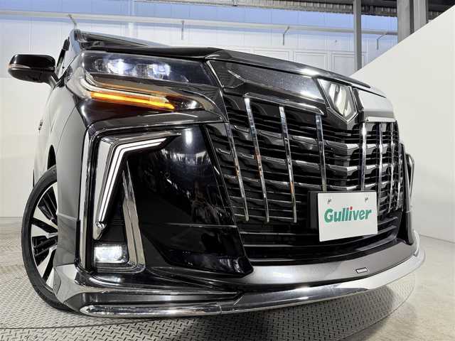 トヨタ アルファード S Cパッケージ 大阪府 2018(平30)年 3.8万km ブラック モデリスタエアロ　黒革シート　純正ナビＴＶ　後席モニター　パワーシート／ヒーター／エアコン　電動リアゲート　ハンドルヒーター　衝突軽減　レーダーＣ　クリアランスソナー　トヨタセーフティセンス