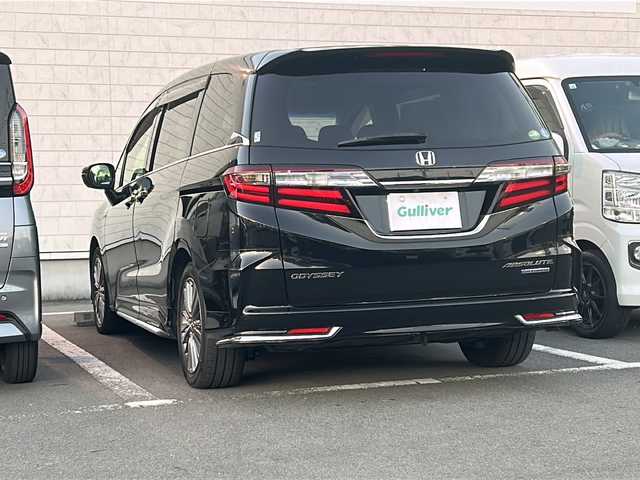 ホンダ オデッセイ ハイブリッド アブソルート ホンダセンシング 静岡県 2019(令1)年 7.9万km クリスタルブラックパール /ワンオーナー//純正ナビ/地デジTV//純正CD/DVD/Bluetooth//バックカメラ//フリップダウンリアモニター//両側パワースライドドア//ホンダセンシング//レーダークルーズコントロール//純正17インチAW//オートライト//LEDヘッドライト//スマートキー//保証書//取説