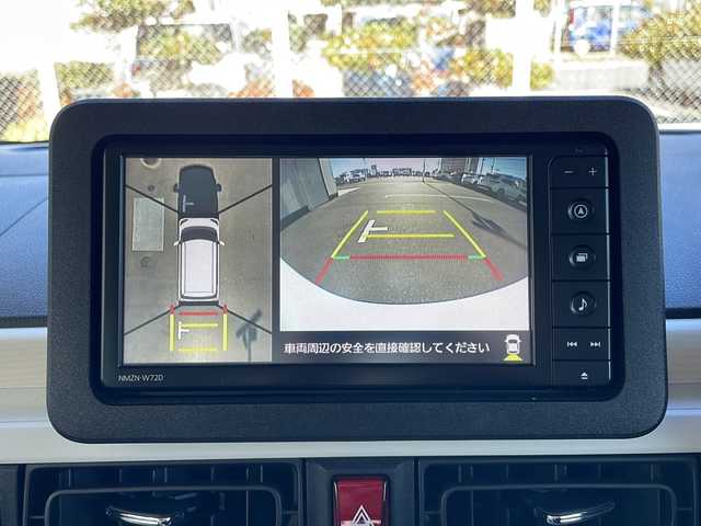 ダイハツ ムーヴ キャンバス ストライプス G ターボ 山口県 2022(令4)年 4.2万km シャイニングホワイトパール/ファインミントメタリック 純正7インチSDナビ　【NMZN-W72D】/・Bluetooth接続/・フルセグTV/・AM/FM/アラウンドビューモニター/ETC/ドライブレコーダー/スマートアシスト/・衝突警報機能/・誤発進抑制制御機能/・ブラインドスポットモニター/・路側逸脱警報機能/・ふらつき警報/・車線逸脱警報機能/・先行車発進お知らせ機能/・標識認識機能/・アダプティブクルーズコントロール/スマートキー/プッシュスタート/スペアキー1本/シートヒーター/電子パーキング/USB入力端子/ドリンクヒーター/ドアバイザー/取り扱い説明書/保証書
