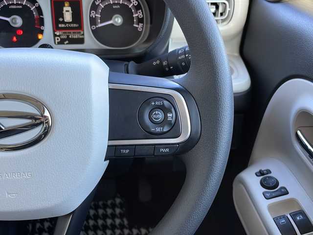 ダイハツ ムーヴ キャンバス ストライプス G ターボ 山口県 2022(令4)年 4.2万km シャイニングホワイトパール/ファインミントメタリック 純正7インチSDナビ　【NMZN-W72D】/・Bluetooth接続/・フルセグTV/・AM/FM/アラウンドビューモニター/ETC/ドライブレコーダー/スマートアシスト/・衝突警報機能/・誤発進抑制制御機能/・ブラインドスポットモニター/・路側逸脱警報機能/・ふらつき警報/・車線逸脱警報機能/・先行車発進お知らせ機能/・標識認識機能/・アダプティブクルーズコントロール/スマートキー/プッシュスタート/スペアキー1本/シートヒーター/電子パーキング/USB入力端子/ドリンクヒーター/ドアバイザー/取り扱い説明書/保証書