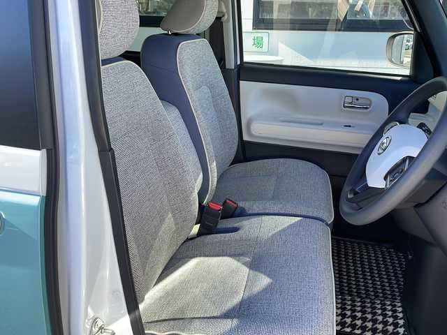 ダイハツ ムーヴ キャンバス ストライプス G ターボ 山口県 2022(令4)年 4.2万km シャイニングホワイトパール/ファインミントメタリック 純正7インチSDナビ　【NMZN-W72D】/・Bluetooth接続/・フルセグTV/・AM/FM/アラウンドビューモニター/ETC/ドライブレコーダー/スマートアシスト/・衝突警報機能/・誤発進抑制制御機能/・ブラインドスポットモニター/・路側逸脱警報機能/・ふらつき警報/・車線逸脱警報機能/・先行車発進お知らせ機能/・標識認識機能/・アダプティブクルーズコントロール/スマートキー/プッシュスタート/スペアキー1本/シートヒーター/電子パーキング/USB入力端子/ドリンクヒーター/ドアバイザー/取り扱い説明書/保証書