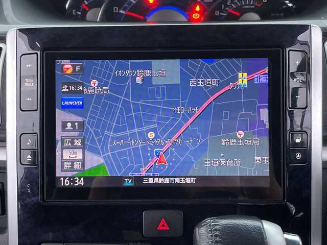 ダイハツ タント カスタム RS トップED SA Ⅲ 三重県 2017(平29)年 7.9万km ブラックマイカメタリック 登録時79047km/禁煙車/純正８インチＳＤナビ/・フルセグ・Ｂｌｕｅｔｏｏｔｈ・ＨＤＭＩ・ＵＳＢ/・CD/DVD・SD・AM/FM/両側パワースライドドア/シートヒーター/衝突軽減ブレーキ/ＡＵＴＯライト/ＡＵＴＯハイビーム/ＬＥＤヘッドライト/革巻きステアリング/ETC/アイドリングストップ/電動格納ミラー