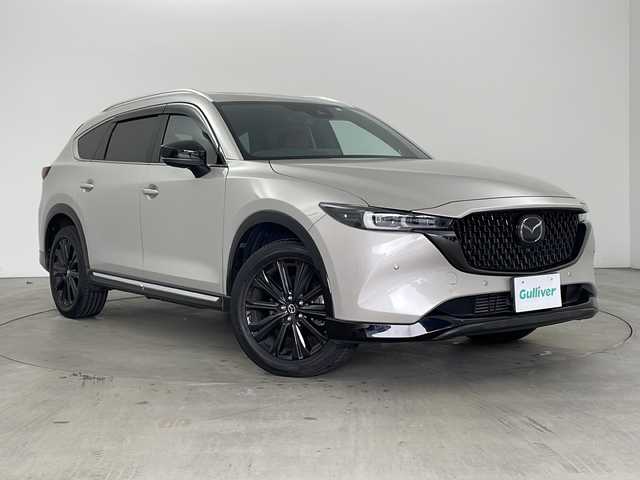 マツダ ＣＸ－８ XD スポーツアピアランス 兵庫県 2023(令5)年 5.2万km プラチナクォーツメタリック ・純正ナビ/Bluetooth/TV/Android Auto/Apple CarPlay/・360°ビューモニター/・Boseサウンドシステム/・ETC/・サンルーフ/・レザーシート/・1，2列目シートヒーター/・前席ベンチレーション/・ステアリングヒーター/・前席パワーシート/・パワーバックドア/・スマートブレーキサポート/・スマートシティブレーキサポート/・レーンキープアシスト/・車間認知支援システム/・車線逸脱警報システム/・ブラインドスポットモニタリング/・車間制御/・速度標識警報/・ドライバーアテンションアラート/・パーキングセンサー/・レーダークルーズコントロール