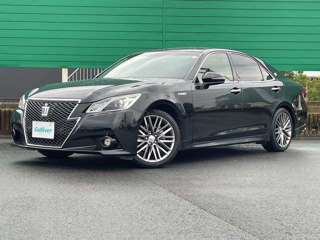 トヨタ クラウン ハイブリッド アスリートS 茨城県 2013(平25)年 6.7万km プレシャスブラックパール 純正SDナビ/Bluetooth搭載/フルセグTV/バックカメラ/クルーズコントロール/ビルトインETC/パワーシート　/純正18インチアルミホイール/純正フロアマット/LEDヘッドライト/オートライト/オートマチックハイビーム/スマートキー