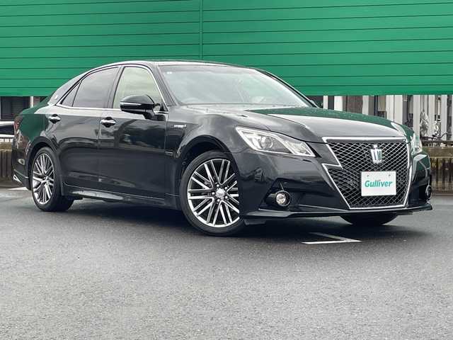 トヨタ クラウン ハイブリッド アスリートS 茨城県 2013(平25)年 6.7万km プレシャスブラックパール 純正SDナビ/Bluetooth搭載/フルセグTV/バックカメラ/クルーズコントロール/ビルトインETC/パワーシート　/純正18インチアルミホイール/純正フロアマット/LEDヘッドライト/オートライト/オートマチックハイビーム/スマートキー