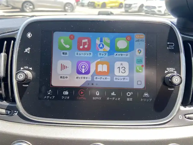 アバルト ５９５ ツーリズモ 栃木県 2018(平30)年 4万km グレーＭ 純正ディスプレイオーディオ/AppleCarPlay/赤革/ETC/社外ドラレコ/リアソナー/キセノンヘッドライト/純正17インチAW
