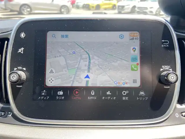 アバルト ５９５ ツーリズモ 栃木県 2018(平30)年 4万km グレーＭ 純正ディスプレイオーディオ/AppleCarPlay/赤革/ETC/社外ドラレコ/リアソナー/キセノンヘッドライト/純正17インチAW