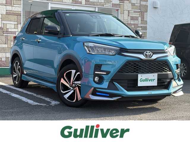 トヨタ ライズ Z 徳島県 2021(令3)年 2万km ブラックマイカメタリック/ターコイズブルーマイカメタリック スマートアシストIII　/モデリスタフルエアロ　/ディスプレイオーディオ/（フルセグTV/Bluetooth/ラジオ）　/純正１７インチアルミホイール/トラクションコントロール/アイドリングストップ/フルセグＴＶ　/LEDヘッドライト/LEDフォグランプ/オートライト/ウィンカーミラー/革巻きステアリング　/ステアリングリモコン/レーダークルーズコントロール　/社外前後ドライブレコーダー/両席シートヒーター　/スマートキー　/スペアキー　/純正フロアマット/サイドバイザー/カーテンエアバック/リヤワイパー