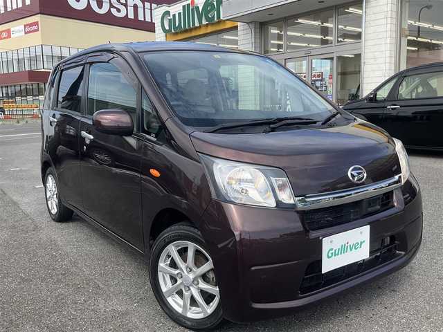 ダイハツ ムーヴ X SA 滋賀県 2014(平26)年 5.2万km プラムブラウンクリスタルマイカ ワンオーナー/純正14インチアルミホイール/ATOTO9インチディスプレイオーディオ/・CarPlay、AndroidAuto/・Bluetooth音楽再生/・Bluetoothハンズフリー電話/バックカメラ/社外ETC/SA（スマートアシスト）/・衝突回避支援ブレーキ機能/・先行車発進お知らせ機能/・誤発進抑制機能（前方）/助手席アンダートレイ/純正フロアマット/取扱説明書/保証書/スペアキー/