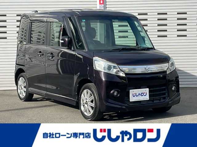 スズキ スペーシア カスタム XS 道央・札幌 2013(平25)年 8万km ミステリアスバイオレットパール (株)IDOMが運営する【じしゃロン札幌店】の自社ローン専用車両になりますこちらは現金またはオートローンご利用価格です。自社ローンご希望の方は別途その旨お申し付けください。/4WD/社外メモリナビ/　（Bluetooth/CD/DVD/フルセグ)/片側パワースライドドア/アイドリングストップ/フォグランプ/HIDヘッドライト/オートライト/シートヒーター/バックカメラ/電動格納ミラー/ウィンカーミラー/純正フロアマット/スマートキー/プッシュスタート/ドアバイザー/保証書/取扱説明書