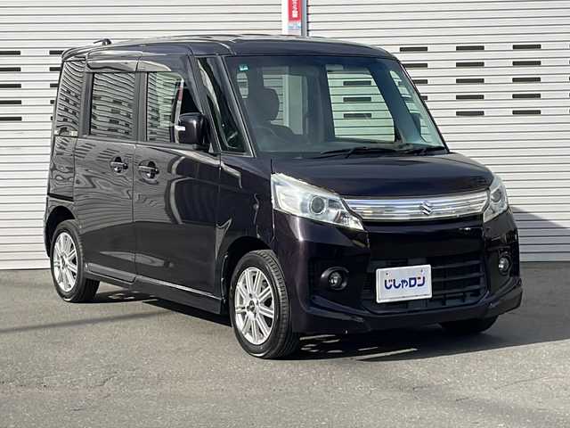 スズキ スペーシア カスタム XS 道央・札幌 2013(平25)年 8万km ミステリアスバイオレットパール (株)IDOMが運営する【じしゃロン札幌店】の自社ローン専用車両になりますこちらは現金またはオートローンご利用価格です。自社ローンご希望の方は別途その旨お申し付けください。/4WD/社外メモリナビ/　（Bluetooth/CD/DVD/フルセグ)/片側パワースライドドア/アイドリングストップ/フォグランプ/HIDヘッドライト/オートライト/シートヒーター/バックカメラ/電動格納ミラー/ウィンカーミラー/純正フロアマット/スマートキー/プッシュスタート/ドアバイザー/保証書/取扱説明書