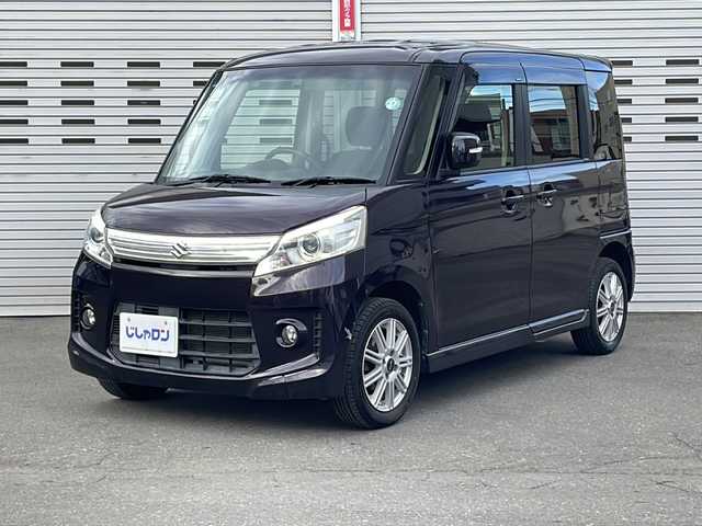 スズキ スペーシア カスタム XS 道央・札幌 2013(平25)年 8万km ミステリアスバイオレットパール (株)IDOMが運営する【じしゃロン札幌店】の自社ローン専用車両になりますこちらは現金またはオートローンご利用価格です。自社ローンご希望の方は別途その旨お申し付けください。/4WD/社外メモリナビ/　（Bluetooth/CD/DVD/フルセグ)/片側パワースライドドア/アイドリングストップ/フォグランプ/HIDヘッドライト/オートライト/シートヒーター/バックカメラ/電動格納ミラー/ウィンカーミラー/純正フロアマット/スマートキー/プッシュスタート/ドアバイザー/保証書/取扱説明書