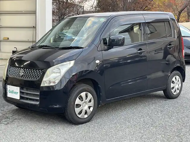 スズキ ワゴンＲ FX 千葉県 2011(平23)年 4.6万km ブルーイッシュブラックパール3 社外ナビ【フルセグ、MSV、DVD、CD】/純正ホイールキャップ/前ドラレコ/ETC/電動格納ミラー/ドアバイザー/レベライザー/フロアマット/保証書/取説/ナビ説