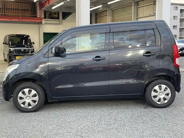 スズキ ワゴンＲ FX 千葉県 2011(平23)年 4.6万km ブルーイッシュブラックパール3 社外ナビ【フルセグ、MSV、DVD、CD】/純正ホイールキャップ/前ドラレコ/ETC/電動格納ミラー/ドアバイザー/レベライザー/フロアマット/保証書/取説/ナビ説