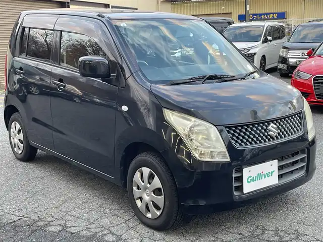スズキ ワゴンＲ FX 千葉県 2011(平23)年 4.6万km ブルーイッシュブラックパール3 社外ナビ【フルセグ、MSV、DVD、CD】/純正ホイールキャップ/前ドラレコ/ETC/電動格納ミラー/ドアバイザー/レベライザー/フロアマット/保証書/取説/ナビ説