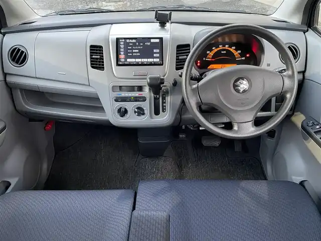 スズキ ワゴンＲ FX 千葉県 2011(平23)年 4.6万km ブルーイッシュブラックパール3 社外ナビ【フルセグ、MSV、DVD、CD】/純正ホイールキャップ/前ドラレコ/ETC/電動格納ミラー/ドアバイザー/レベライザー/フロアマット/保証書/取説/ナビ説