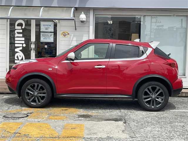 日産 ジューク 15RX パーソナライズパック 神奈川県 2013(平25)年 6.5万km パッションレッド 純正メモリナビ/　（CD・DVD・Bluetooth）/フルセグTV/バックカメラ/純正17インチAW/スマートキー×2/保証書/取扱説明書