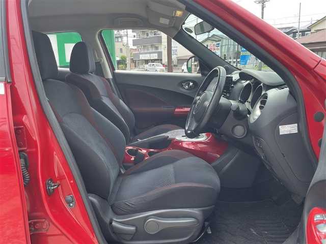日産 ジューク 15RX パーソナライズパック 神奈川県 2013(平25)年 6.5万km パッションレッド 純正メモリナビ/　（CD・DVD・Bluetooth）/フルセグTV/バックカメラ/純正17インチAW/スマートキー×2/保証書/取扱説明書