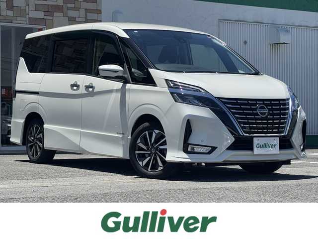 日産 セレナ ハイウェイスター V 徳島県 2020(令2)年 4.6万km ブリリアントホワイトパール ALPINE11インチナビ【EX11NX】/（フルセグTV/Bluetooth/CD/DVD/AM/FM）/ALPINEフリップダウンモニター/プロパイロット/アラウンドビューモニター/両側パワースライドドア/前後コーナーセンサー/セーフティシールド/・BSM/BSI/・LDW/LDP/ステアリングヒーター/シートヒーター(D＋N席)/LEDヘッドライト/オートライト/オートエアコン/プッシュスタート/スペアキー