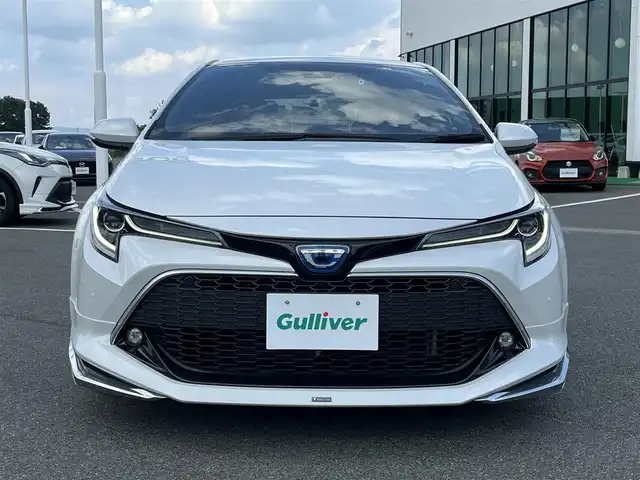 トヨタ カローラ スポーツ ハイブリッドG Z 奈良県 2022(令4)年 3.3万km プラチナホワイトパールマイカ モデリスタエアロ　/メーカーナビ　/(AppleCarPlay/BT/Miracast)/フルセグＴＶ　/バックカメラ　/レーダークルーズコントロール　/衝突被害軽減システム　/ハーフレザーシート　/前席シートヒーター /前後ドライブレコーダー /車線逸脱警報/LEDヘッドライト