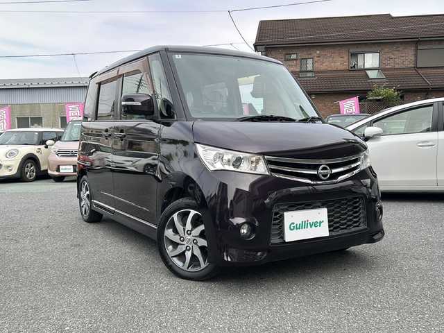 日産 ルークス ハイウェイスター ターボ 埼玉県 2012(平24)年 5.9万km ミステリアスバイオレットパール ワンオーナー/ターボ車/社外メモリーナビゲーション(AVIC-MRZ09)/CD/DVD/BT/フルセグテレビ/両側パワースライドドア/ＨＩＤヘッドライト/オートライト/フォグランプ/ドアバイザー/運転席・助手席ＳＲＳエアバッグ/４輪ＡＢＳ（ＥＢＤ付）/ＩＳＯＦＩＸ対応チャイルドシート固定用アンカー/保証書/取扱説明書