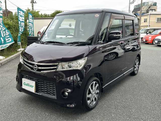 日産 ルークス ハイウェイスター ターボ 埼玉県 2012(平24)年 5.9万km ミステリアスバイオレットパール ワンオーナー/ターボ車/社外メモリーナビゲーション(AVIC-MRZ09)/CD/DVD/BT/フルセグテレビ/両側パワースライドドア/ＨＩＤヘッドライト/オートライト/フォグランプ/ドアバイザー/運転席・助手席ＳＲＳエアバッグ/４輪ＡＢＳ（ＥＢＤ付）/ＩＳＯＦＩＸ対応チャイルドシート固定用アンカー/保証書/取扱説明書